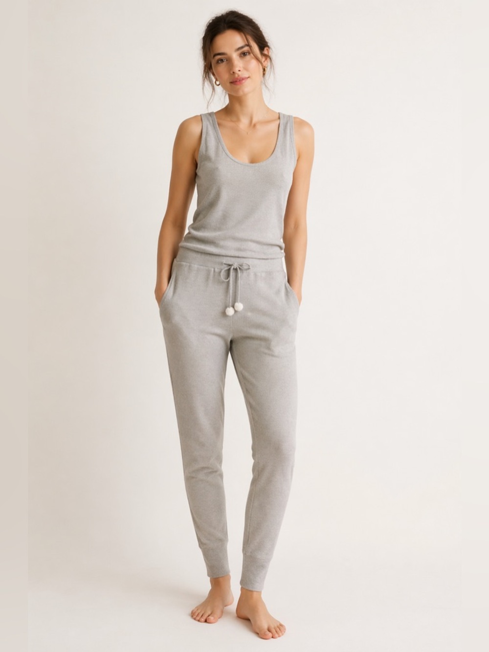 NWT Skin Natural Skin Virginee Jumpsuit loungewear pajamas lounge Heather grey S